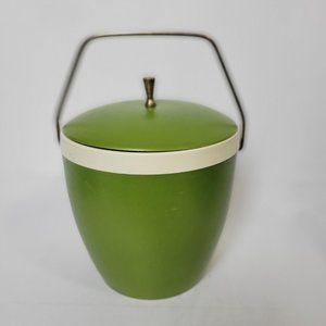 Vintage Gits Ware MCM Avocado Green 60's 70's Ice Bucket Plastic